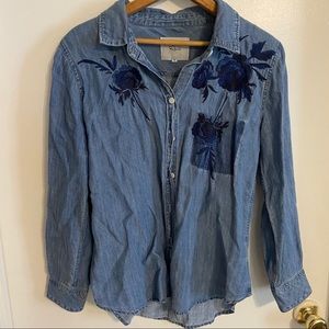 Rails Limited Edition Embroidered Denim Shirt